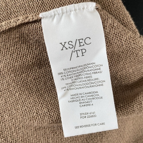 Cabi Women's Taupe Genteel Long Button-Up Cardigan Sweater Size X Small #6161 - Picture 14 of 15